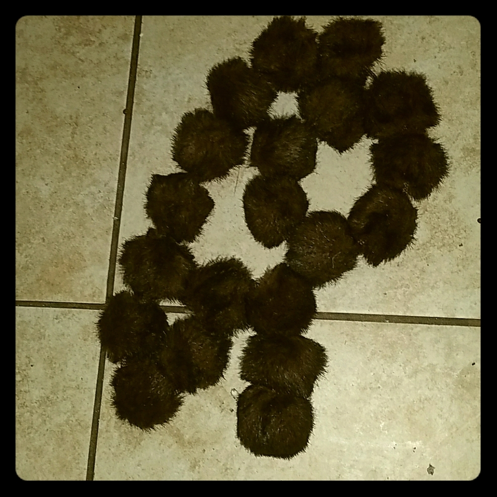 vintage mink ball scarf